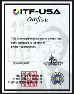 ITF-USA Gup Certificate Version October 2024